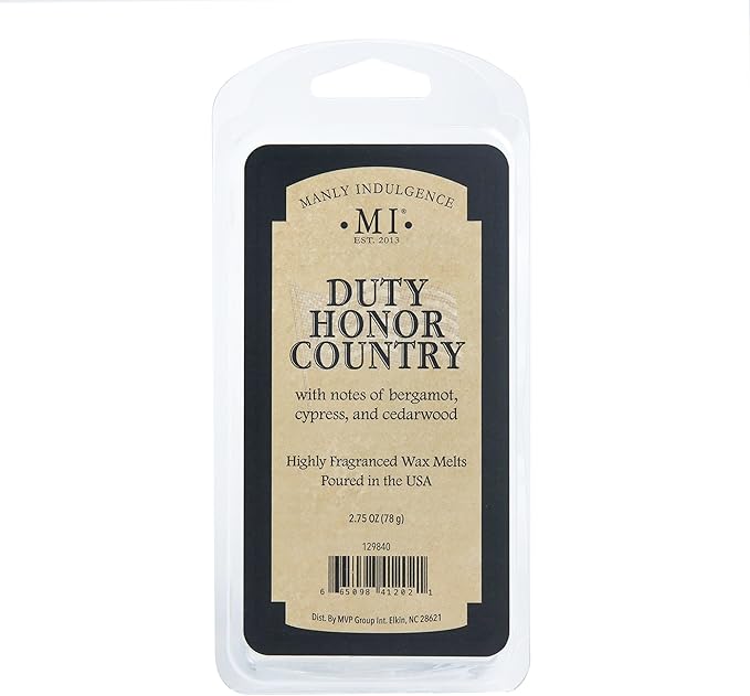 Manly Indulgence Duty Honor Country Scented Wax Melts, Wax Melt Warmer Cubes - Image 4