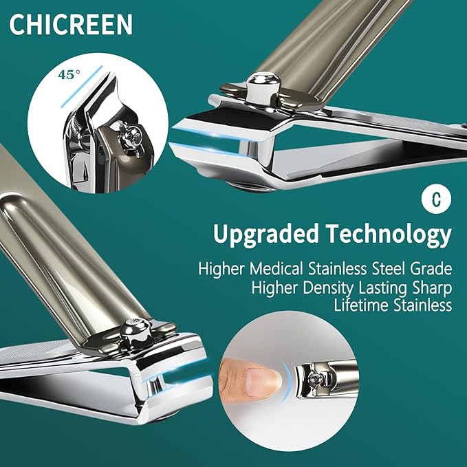 Manicure & Pedicure Set 12 in 1, Nail Clippers Set, Quality Fingernail& Toenail - Image 4