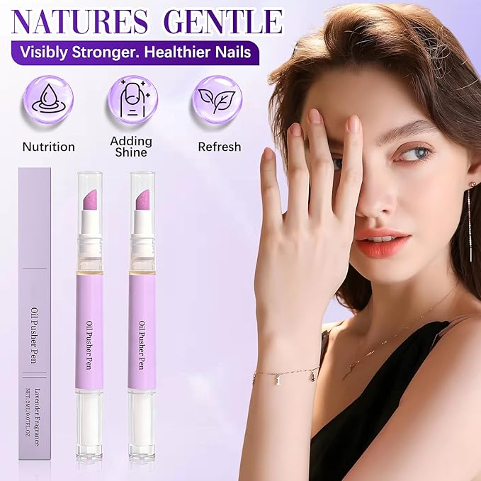 2pcs 2-in-1 Cuticle Oil Pusher Pen, 2026 New Ceramic Cuticle Pusher & Oil Pen - Image 4