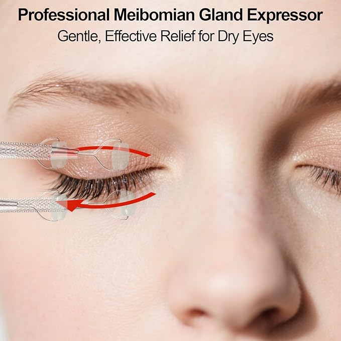Metal Eyelid Massage Wand for Dry Eyes, Eyelid Roller for Chalazion, Stye & MGD - Image 5