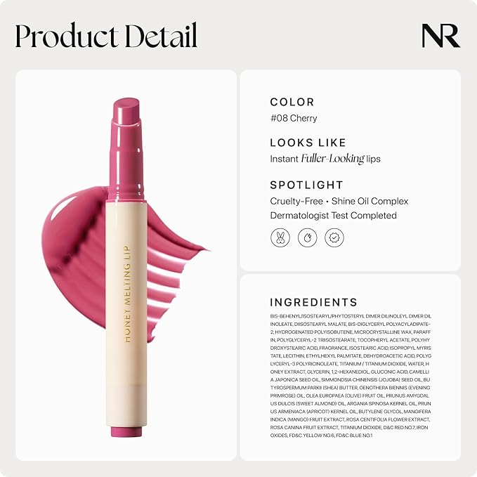 Nature Republic HONEY MELTING LIP SOFT LIP STICK, Hydrating Gloss, Moisturizing - Image 7