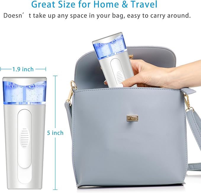 withthesun Portable Nano Face Mister, Facial Steamer, USB Rechargeable Cool - Image 5