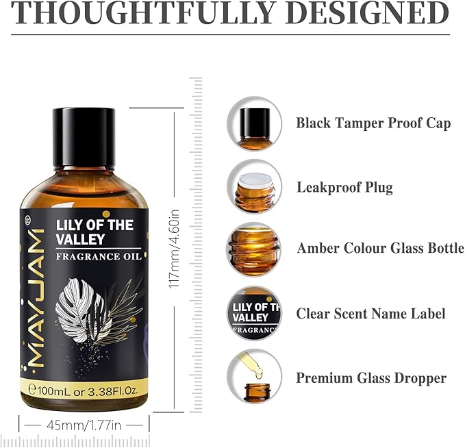 Lily of the Valley Fragrance Oil, MAYJAM 3.38FL.OZ Essential Oils - Image 8