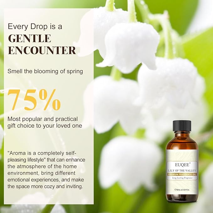 EUQEE 60ML Lily of The Valley Fragrance Oil Premium Essential Oil - Image 8