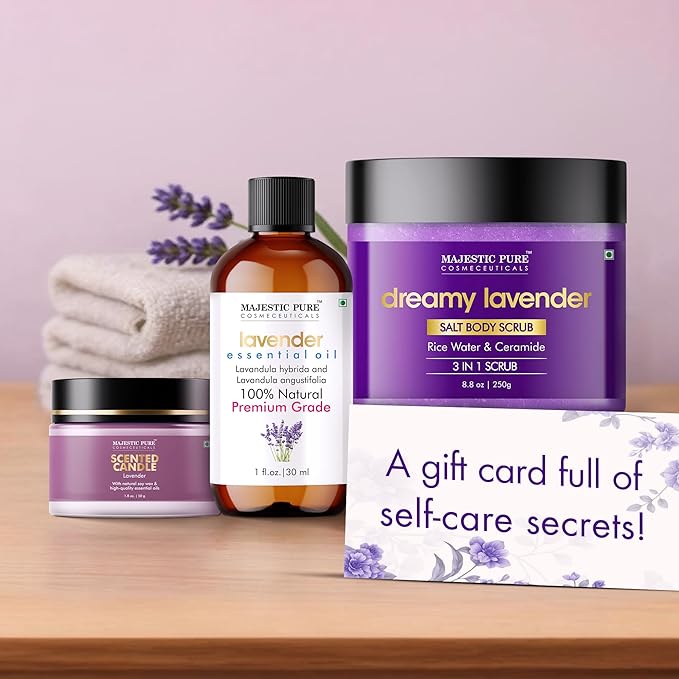 Majestic Pure Lavender Essential Oil & Body Scrub Set | 100% Pure & Natural - Image 4