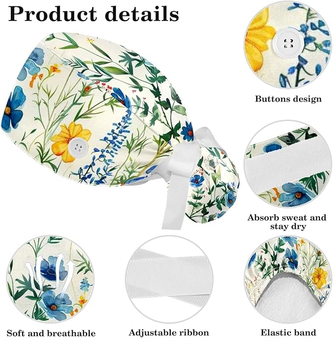 Women's Working Caps with Scrunchies Tarot Pattern Background Lace-Up Hat - Image 4