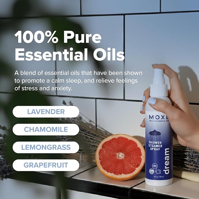 MOXĒ Dream Lavender & Chamomile Shower Steamer Spray, 100% Natural Certified - Image 5