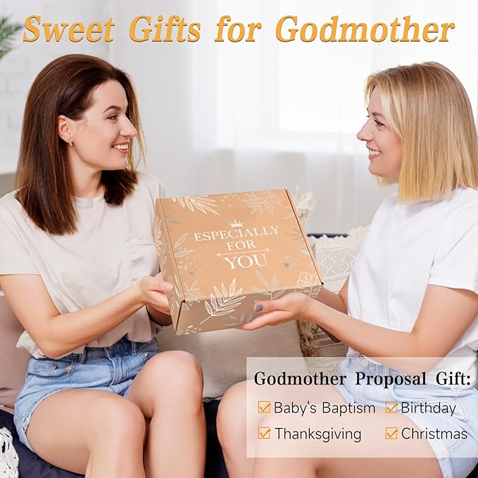 iAOVUEBY 7PCS Godmother Proposal Gift, Will You Be My Godmother, 16oz Glass Cup - Image 7