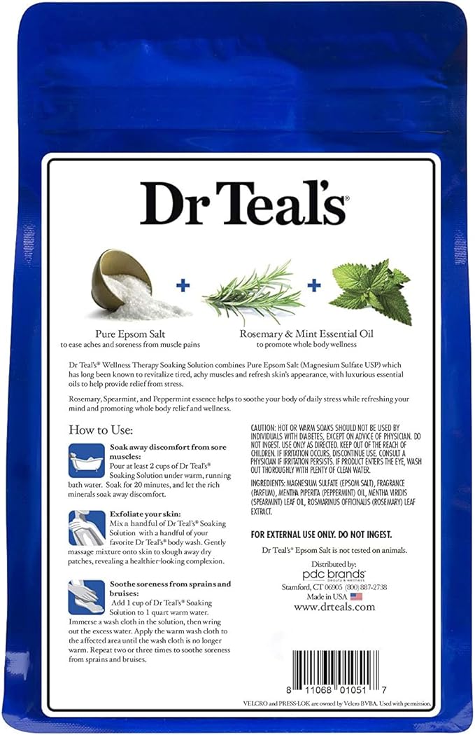 Dr. Teal's Rosemary & Mint Bath Soak Gift Set - Image 3