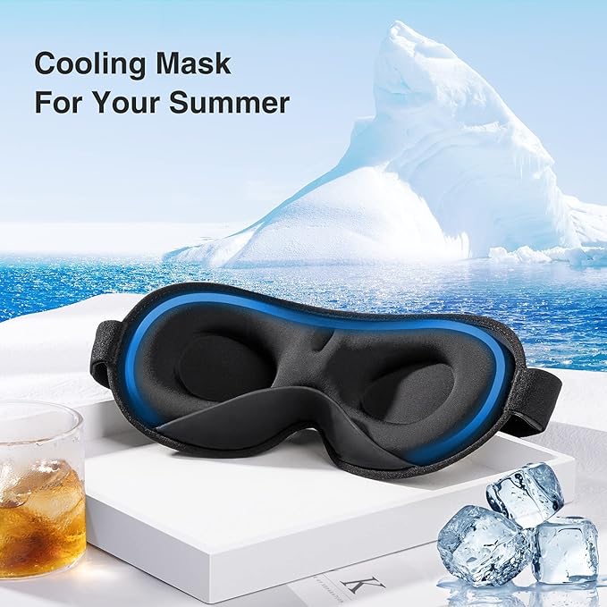 YFONG Weighted Sleep Mask, Women Men 3D Eye Mask Blocking Lights Sleeping Mask - Image 7