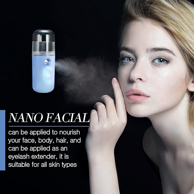 Honoson 2 Pack Nano Facial Mister Spray Bottle Handheld Humidifier Portable - Image 4