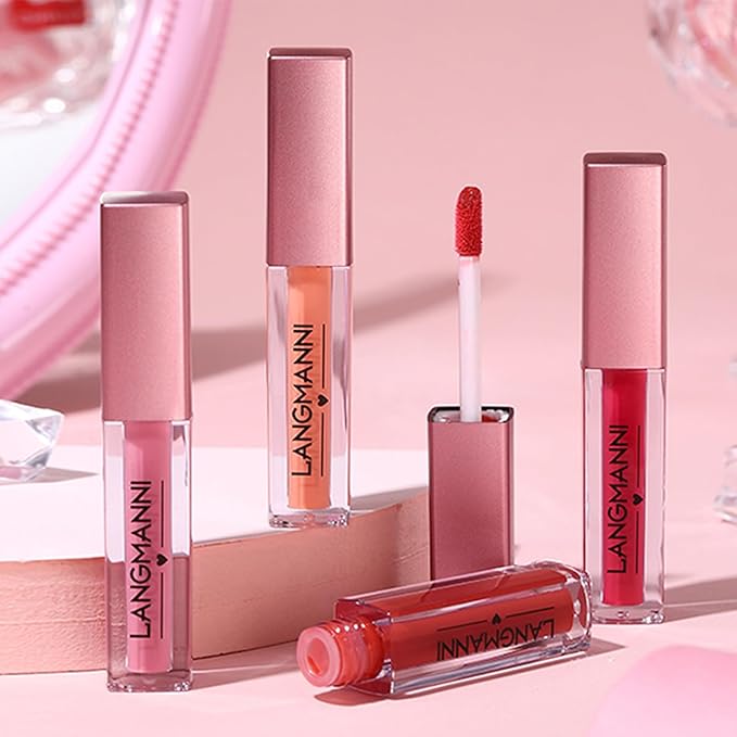 LANGMANNI 12Pcs Lip gloss Collection Makeup Set, Shiny Smooth Soft Liquid Lip - Image 7
