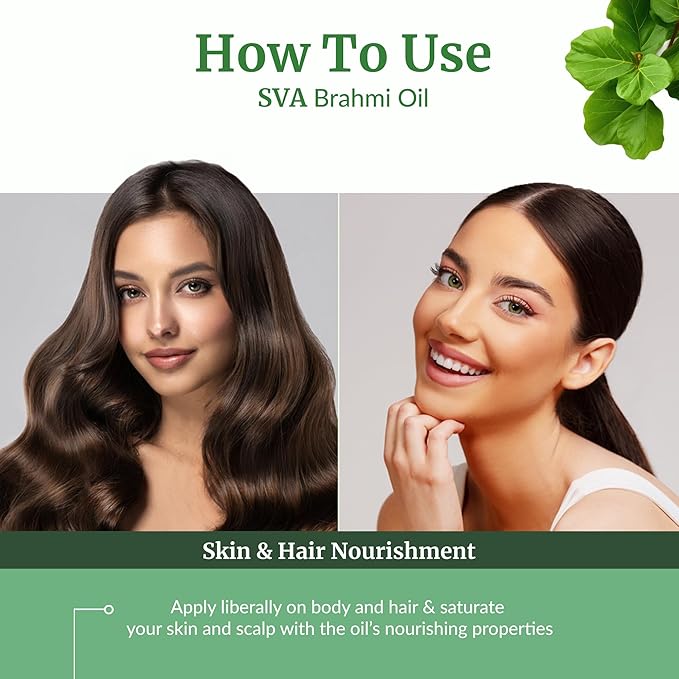 SVA Brahmi Oil - 8 Fl Oz – 100% Natural Cold Pressed Brahmi Oil - - Image 5