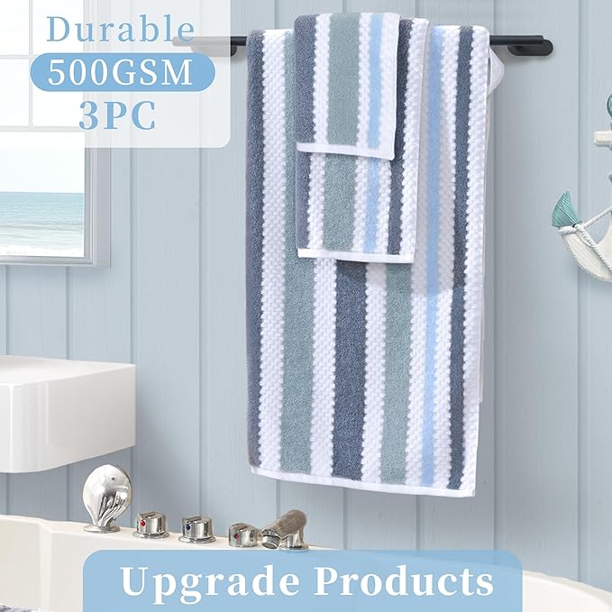 Waffle Towels for Bathroom-Quick Dry | Thick | Lightweight | 540GSM, Large Bath - Image 4
