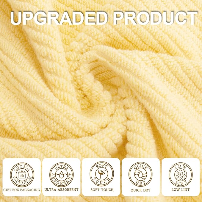 VOOVA & MOVAS Washcloths 6 Pack, Fluffy Hand Towels, Hotel Wash Cloths - Image 2