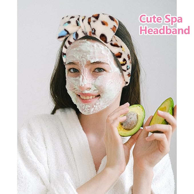 Ondder Leopard Terry Cloth Spa Headbands - Image 4