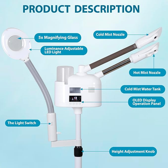 HomGarden Pro 3 in 1 Facial Steamer - Image 2