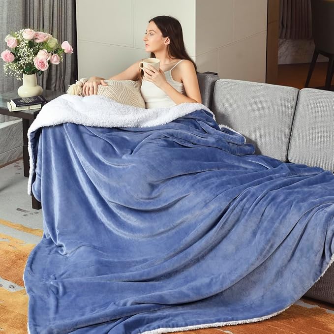 KAWAHOME Sherpa Fleece Queen Size Blanket - Image 7