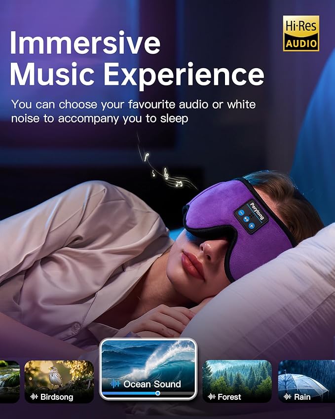 Sleep Mask with Bluetooth 5.4 Headphones, Wireless Music Sleep Eye Mask - Image 5