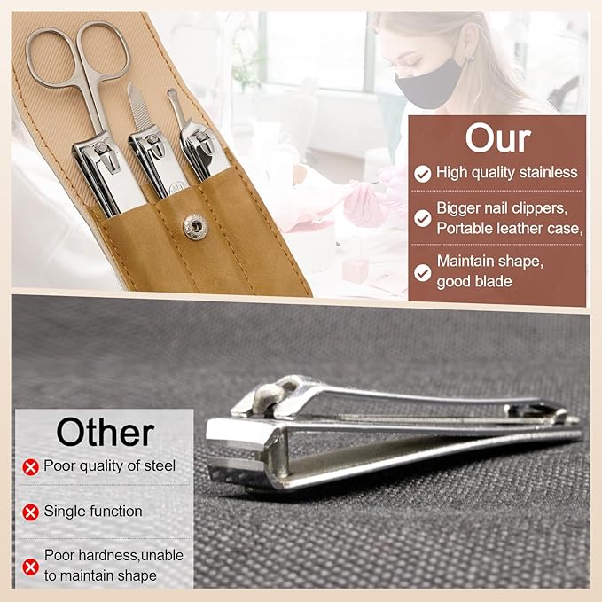 Premium Stainless Steel Nail Clippers Set - Image 3