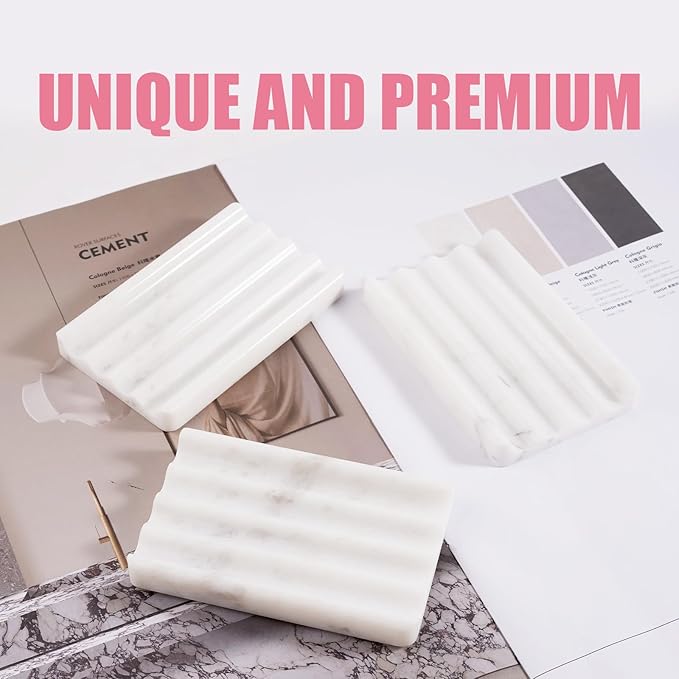 2 Pcs Marble Soap Holder, Soap Dish - Image 5