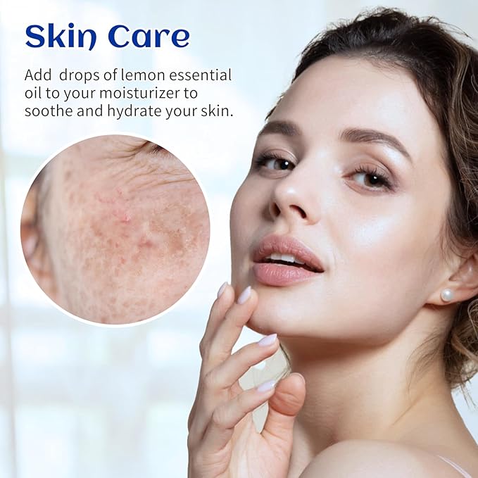 HIQILI Lemon Essential Oil for Cleaning, Degreasing & Household Use, Skin Care - Image 4