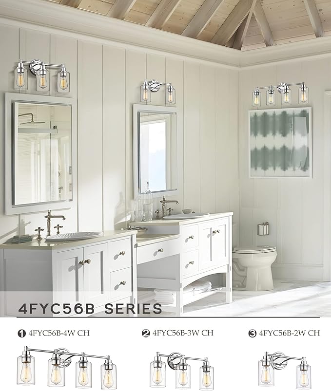 FEMILA Modern Bathroom Light Fixtures, 2-Light Bathroom Vanity Lights Over - Image 7