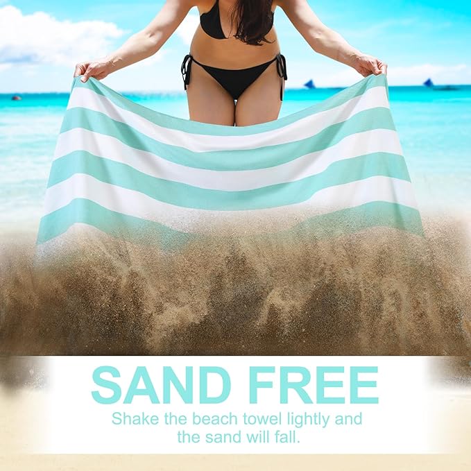 Genovega 6 Oversized Turkish Beach Bath Towel Set Bulk 74"x38" Extra Large Sand - Image 2