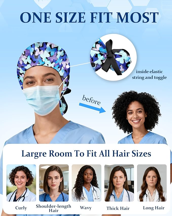 Plifal 100% Cotton Scrub Cap - Image 5