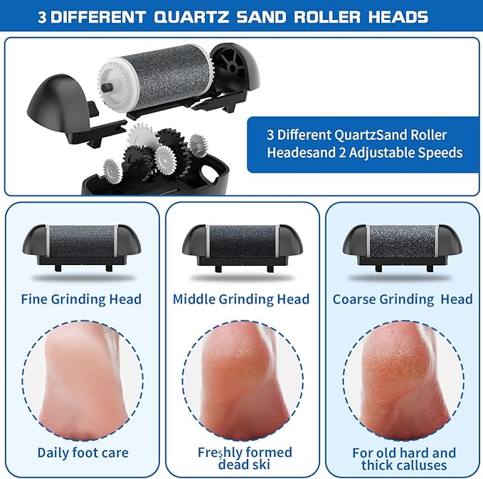 Electric Foot Callus Remover, Rechargeable Portable Electronic Foot File - Image 4