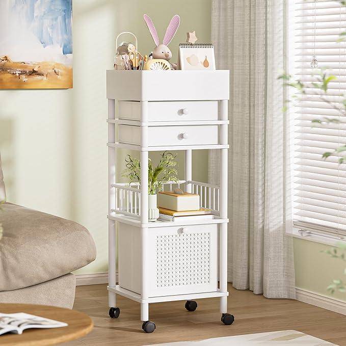 Amazer Bamboo Makeup Organizer Cart - Image 7