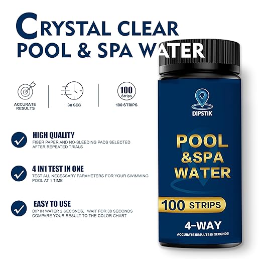 Pool Test Strips, 100 Strips Pool and Hot Tub Test Strips, Swimming Pool Test - Image 5