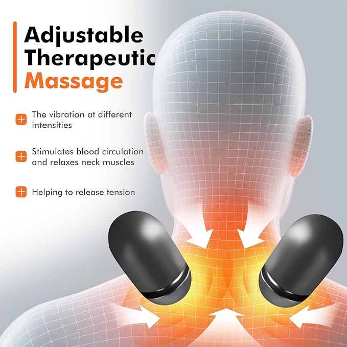 Gifts for Family, 3-in-1 Electric Neck Massager Pillow for Bed - Image 2