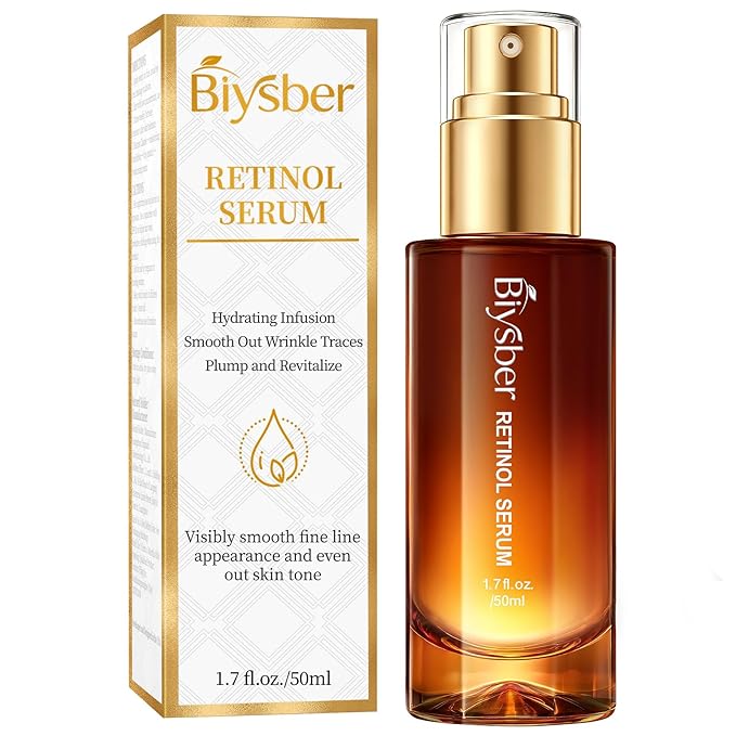 Retinol Collagen Serum for Face: Anti Aging & Anti Wrinkle Repair Peptide Serum by Biysber