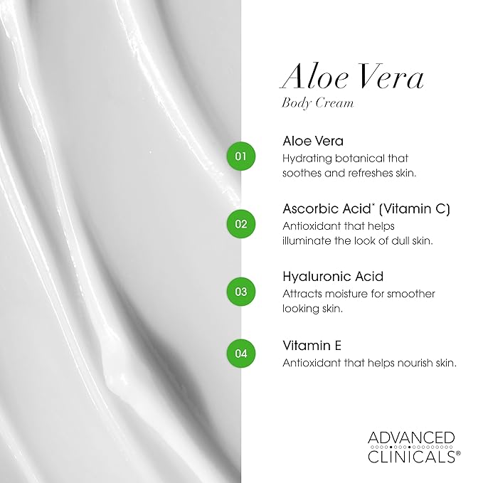 Advanced Clinicals Aloe Vera Lotion Skin Care Relief | Vitamin E Infused - Image 4