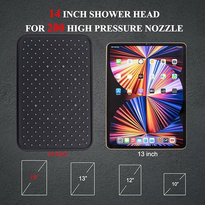 Black Large High Pressure Filtered Shower Head - Image 5
