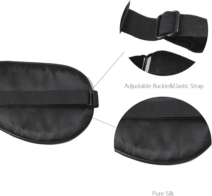 100% Mulberry Silk Sleep Mask Blackout, Cute Natural Sleeping Mask - Image 8