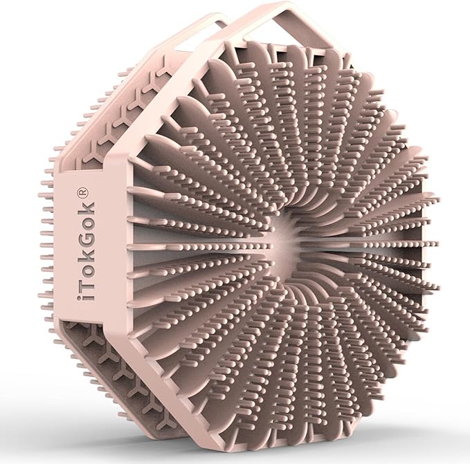 iTokGoK® Silver-Infused 2-in-1 Silicone Body Scrubber, Double-Sided Design Body by iTokGok