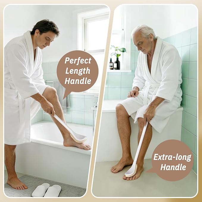 New Foot Brush & Foot File Set, 3-in-1 Foot Scrubber in Shower, - Image 6