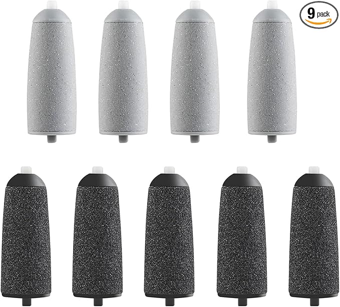 9 Pack Pedicures Replacement Heads, Electric Foot Callus Remover Roller Refills by ZABOUL