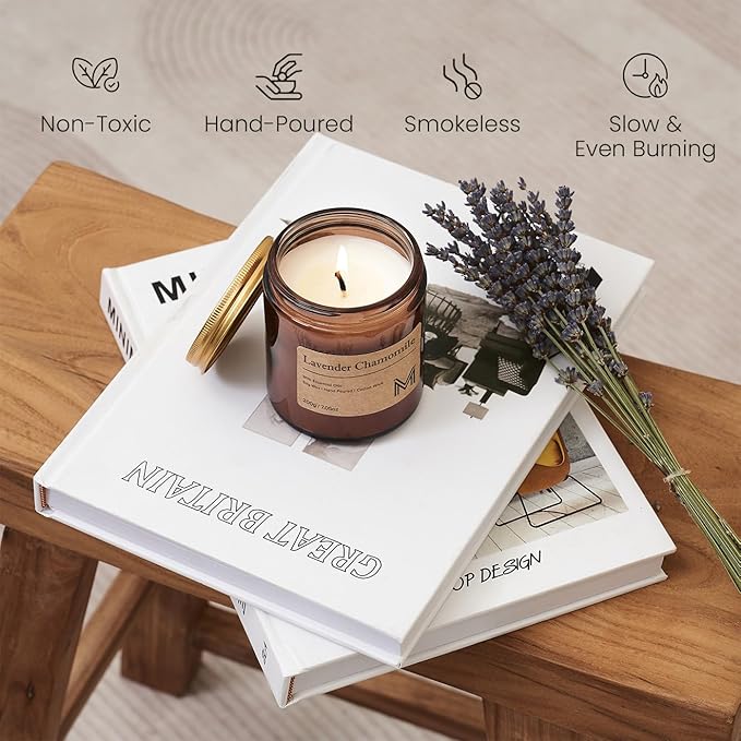 M&SENSE Lavender Chamomile Scented Christmas Candle Gift, Aromatherapy Candle - Image 4