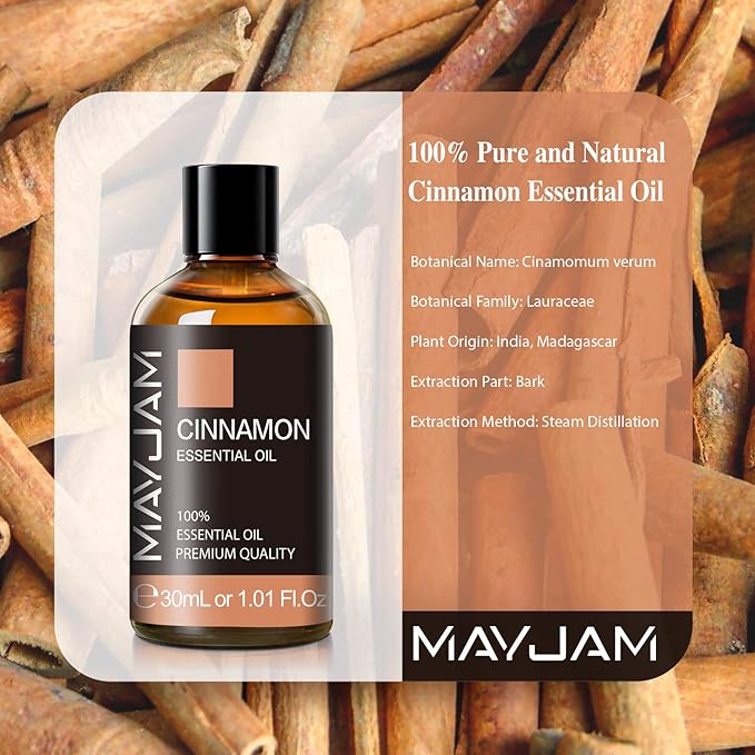Cinnamon Essential Oil 30ml/1.01fl.oz, MAYJAM Premium Cinnamon Oils - Image 3