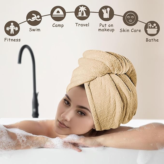 3 Pack Microfiber Hair Towel Wrap - Image 7