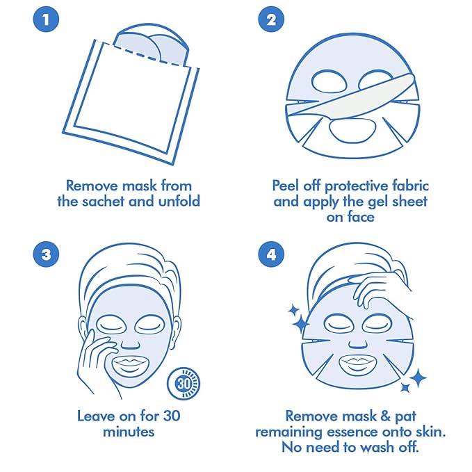 Ebanel 5 Pack Hydrogel Collagen Face Mask - Image 7