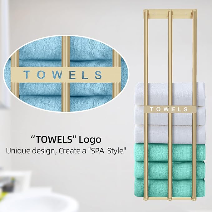 Bathroom Towel Storage, Bethom Wall Towel Rack - Image 3