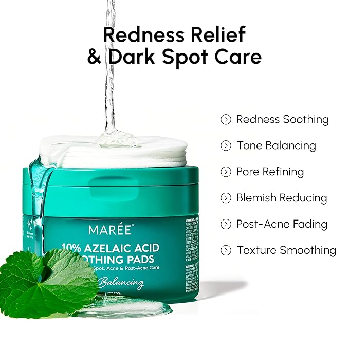MAREE Azelaic Acid Acne Clearing Pads – Exfoliating Pads - Image 3
