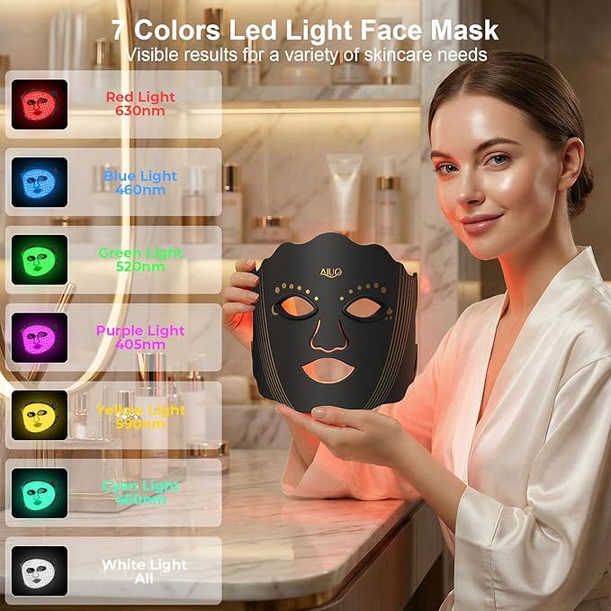 Red Light Therapy for Face, LED Face Mask Light Therapy, Rechargeable Red Light - Image 2