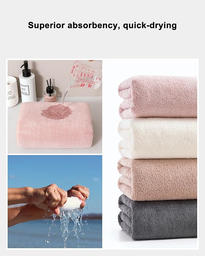 sakano 6-Piece Colorful Microfiber Bath Towel Set - Image 6