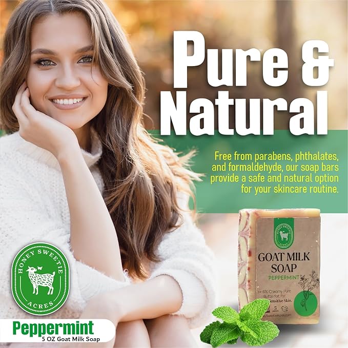 Honey Sweetie Acres Peppermint Goat Milk Soap - Image 3