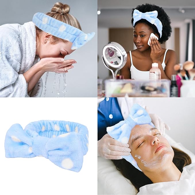 CIEHER 8 Pcs Spa Headbands for Women & Girls, Sleep Party & Face Wash, - Image 7